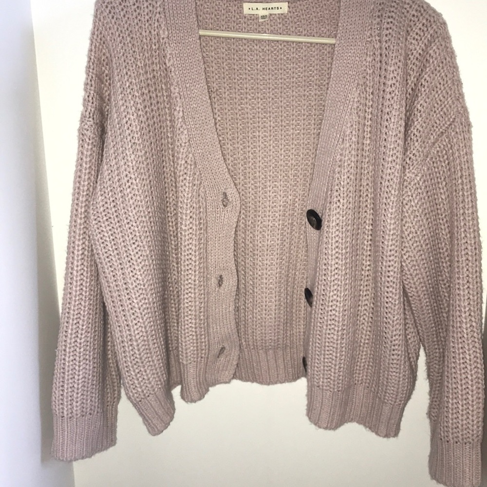 LA hearts cartigan